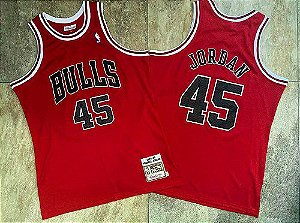 Camisas de Basquete Chicago Bulls Hardwood Classics M&N - 45 Michael Jordan