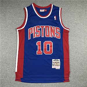 Camisa de Basquete Retrô Detroit Pistons - 11 Isiah Thomas, 10 Dennis Rodman