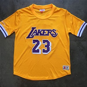 Camisas Los Angeles Lakers, Authentic Classics M&N, com mangas - LeBron James 23