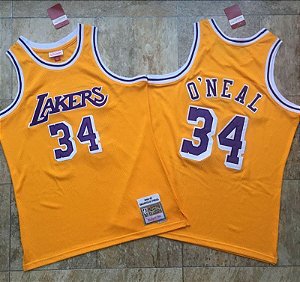 Camisa de Basquete Los Angeles Lakers Authentic Classics M&N - Shaquille O'Neal 34, Rodman 73