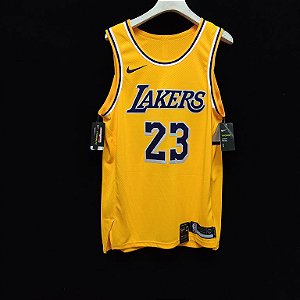 CAMISETA LAKERS 23 (NEGRA CON DORADO) - REPLIC. EXACTA