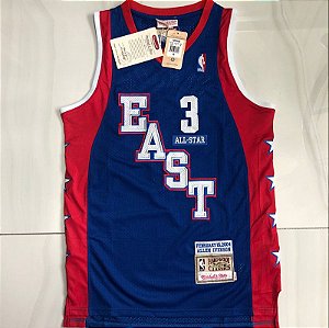 Camisa de Basquete East All Star Game 2004 Hardwood Classics M&N - 3 Allen Iverson, 15 Vince Carter, 1 Tracy McGady