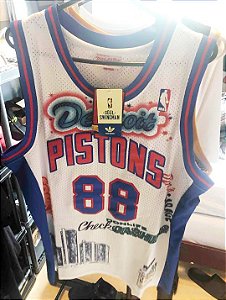 Camisa de Basquete Especial Colab Big Sean x Detroit Pistons x M&N