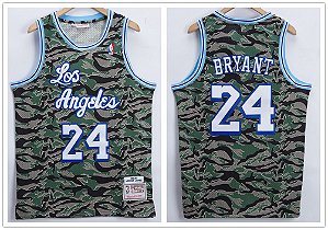 Camisa de Basquete Los Angeles Lakers Retrô Camuflada - 24 Kobe Bryant