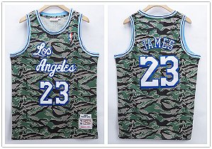 Camiseta LeBron James #23 Los Angeles Lakers Azul Latin Edition