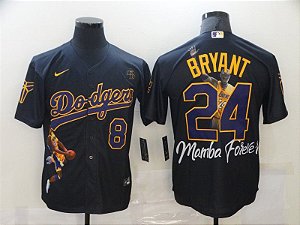 Camisa de Baseball Los Angeles Dodgers Especial Mamba Forever - Kobe Bryant 8 / 24
