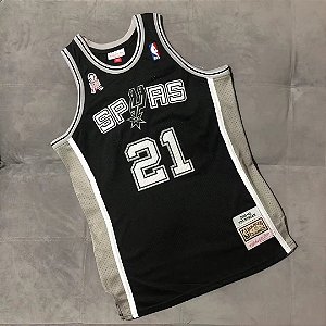 Camisa de Basquete San Antonio Spurs Hardwood Classics M&N - 21 Tim Duncan