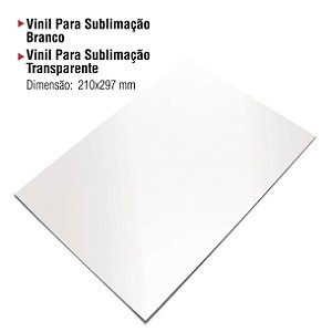 Vinil Sublimático Branco A4 - 10 folhas