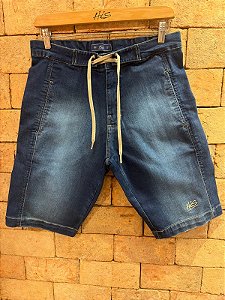 Bermuda Jeans Com Cordão - Loja His