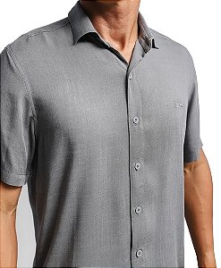 Camisa Viscose MC Slub Plus Lisa - Loja His