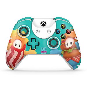 Skin Xbox One Slim X Controle - Fall Guys