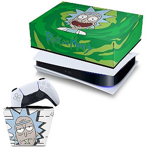 KIT PS5 Fat Capa e Case Controle - Rick And Morty