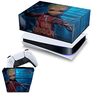 KIT PS5 Fat Capa e Case Controle - Baby Groot