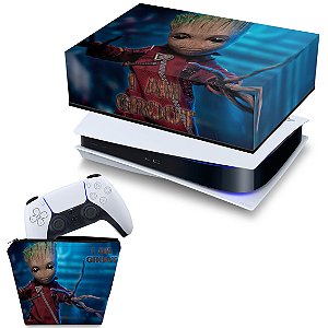 KIT PS5 Capa e Case Controle - Baby Groot