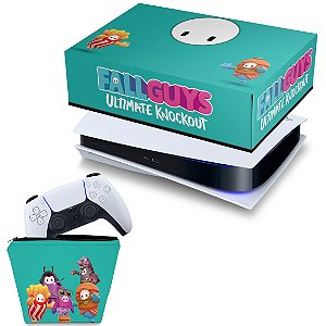KIT PS5 Fat Capa e Case Controle - Fall Guys