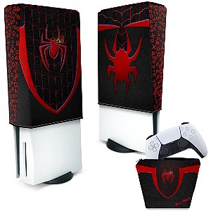 KIT Capa PS5 Fat e Case Controle - Spider-Man: Miles Morales
