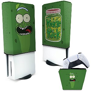 KIT Capa PS5 Fat e Case Controle - Pickle Rick And Morty