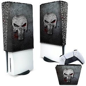 KIT Capa PS5 e Case Controle - The Punisher Justiceiro
