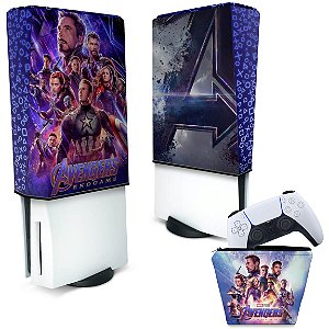 KIT Capa PS5 e Case Controle - Vingadores Ultimato Endgame