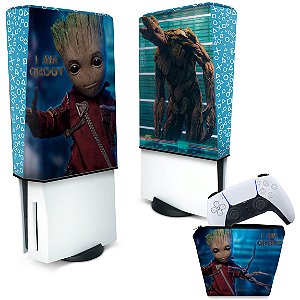 KIT Capa PS5 e Case Controle - Baby Groot