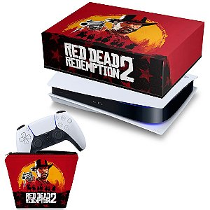 KIT PS5 Capa e Case Controle - Red Dead Redemption 2