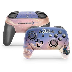 Nintendo Switch Pro Controle Skin - Zelda Breath Of The Wild