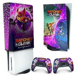 KIT PS5 Skin e Capa Anti Poeira - Ratchet & Clank Rift Apart