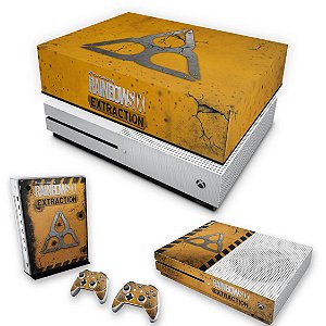 KIT Xbox One S Slim Skin e Capa Anti Poeira - Tom Clancy's Rainbow Six Siege Extraction