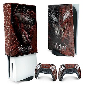 KIT PS5 Skin e Capa Anti Poeira - Venom Tempo de Carnificina