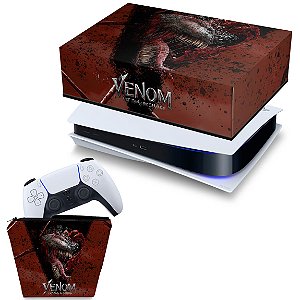 KIT PS5 Fat Capa e Case Controle - Venom Tempo de Carnificina