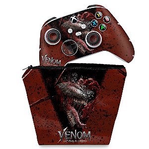 KIT Capa Case e Skin Xbox Series S X Controle - Venom Tempo de Carnificina