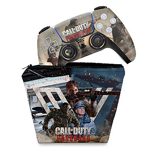 KIT Capa Case e Skin PS5 Controle - Call of Duty Vanguard
