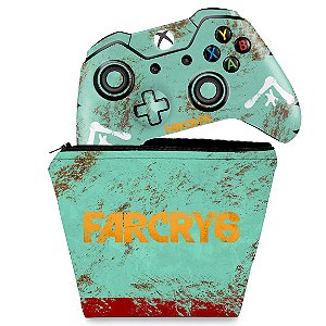 KIT Capa Case e Skin Xbox One Fat Controle - Far Cry 6