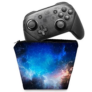Capa Nintendo Switch Pro Controle Case - Universo Cosmos