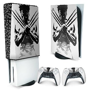 KIT PS5 Skin e Capa Anti Poeira - Wolverine X-men