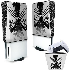 KIT Capa PS5 Fat e Case Controle - Wolverine X-men