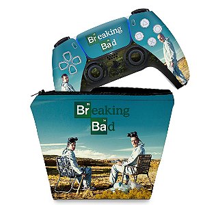 KIT Capa Case e Skin PS5 Controle - Breaking Bad