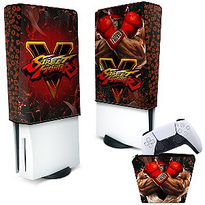 KIT Capa PS5 e Case Controle - Street Fighter V