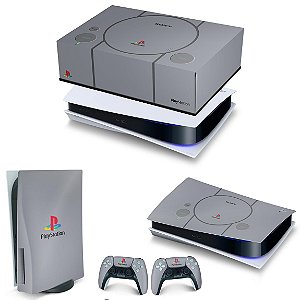 KIT PS5 Capa Anti Poeira e Skin - Sony Playstation 1