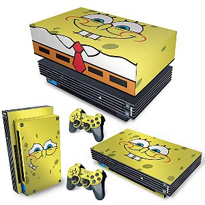 KIT PS2 Fat Skin e Capa Anti Poeira - Bob Esponja