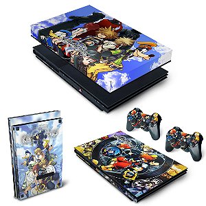 KIT PS2 Slim Skin e Capa Anti Poeira - Kingdom Hearts II 2