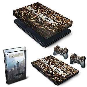 KIT PS2 Slim Skin e Capa Anti Poeira - Black