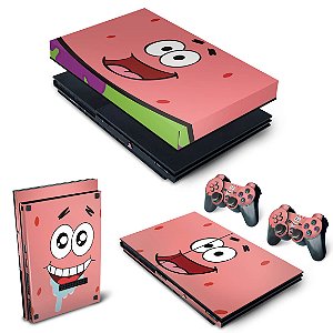 KIT PS2 Slim Skin e Capa Anti Poeira - Patrick Bob Esponja