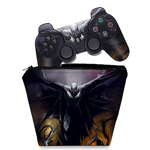 KIT Capa Case e Skin PS3 Controle - Batman