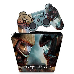 KIT Capa Case e Skin PS3 Controle - Crysis 2