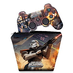 KIT Capa Case e Skin PS3 Controle - Star Wars