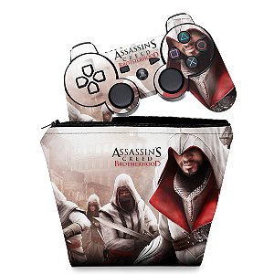 KIT Capa Case e Skin PS3 Controle -  Assassins Creed Brotherhood #A