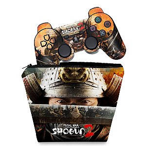 KIT Capa Case e Skin PS3 Controle - Shogun 2 Total War