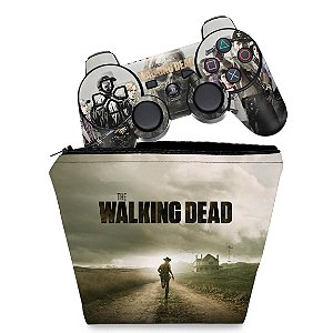 KIT Capa Case e Skin PS3 Controle - The Walking Dead #1