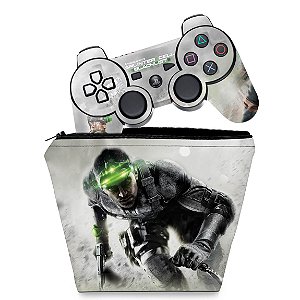 KIT Capa Case e Skin PS3 Controle - Splinter Cell Blacklist